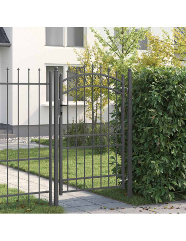 Cancello della recinzione con punte Grigio 200 x 100 cm