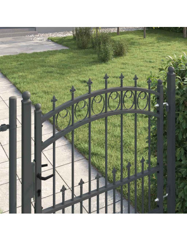 Cancello della recinzione con punte Grigio 100 x 100 cm