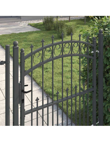 Cancello della recinzione con punte Grigio 150 x 100 cm