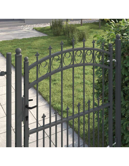 Cancello della recinzione con punte Grigio 150 x 100 cm