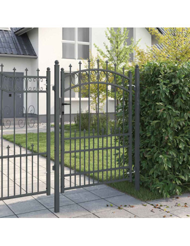 Cancello della recinzione con punte Grigio 170 x 100 cm