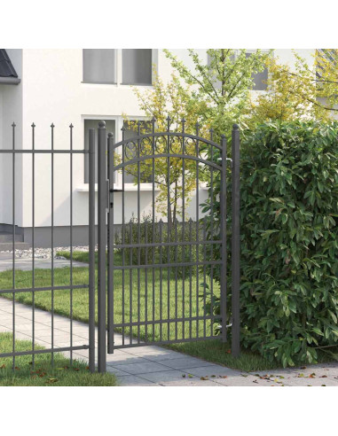 Cancello della recinzione con punte Grigio 200 x 100 cm