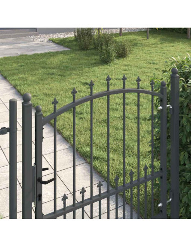 Cancello della recinzione con punte Grigio 100 x 100 cm