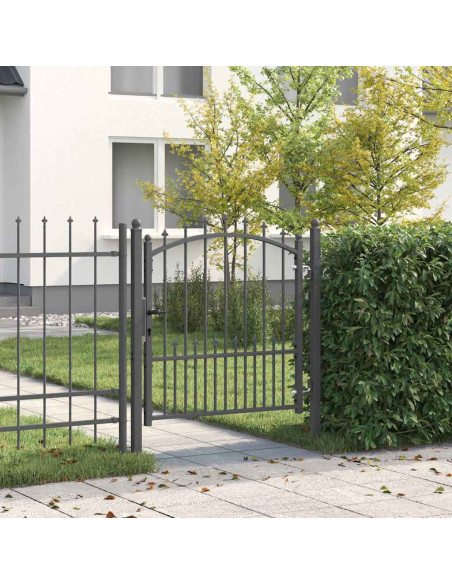 Cancello della recinzione con punte Grigio 100 x 100 cm