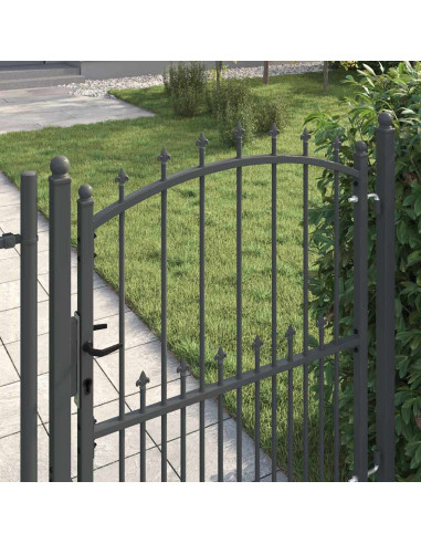 Cancello della recinzione con punte Grigio 150 x 100 cm