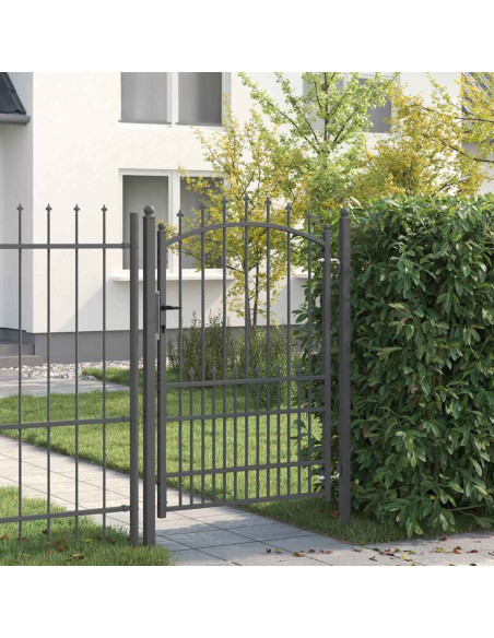 Cancello della recinzione con punte Grigio 170 x 100 cm