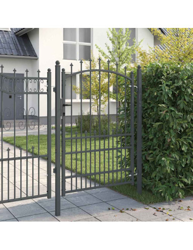 Cancello della recinzione con punte Grigio 170 x 100 cm