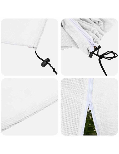 Coperture in Fleece per Protezione Antigelo delle Piante Bianco