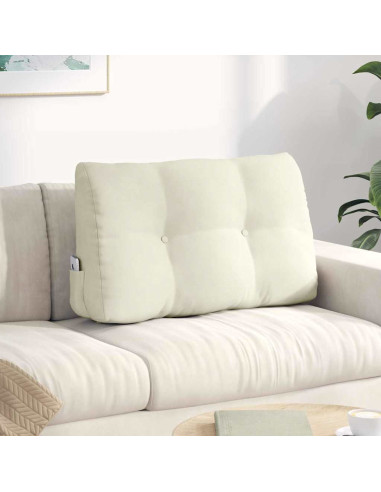 Cuscino per Schiena Crema 80 x 24 x 50 cm Velluto