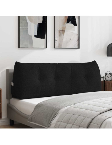 Cuscino per Schiena Nero 140 x 24 x 50 cm Tessuto