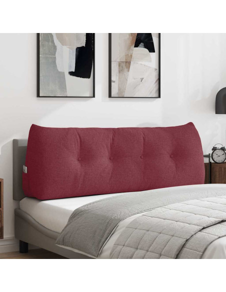 Cuscino per Schiena Rosso Vino 140 x 24 x 50 cm Tessuto