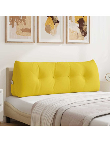 Cuscino per Schiena Giallo Chiaro 140 x 24 x 50 cm Tessuto