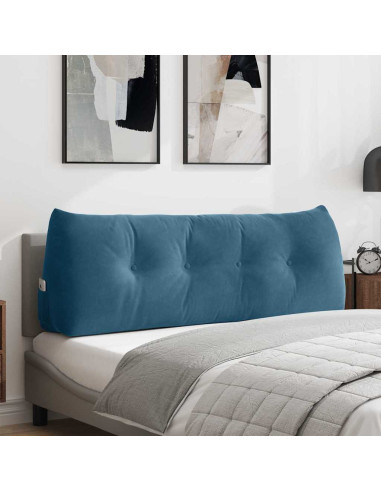 Cuscino per Schiena Blu 140 x 24 x 50 cm Velluto