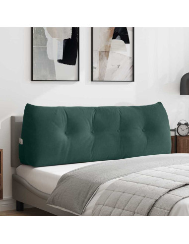 Cuscino per Schiena Verde Scuro 140 x 24 x 50 cm Velluto