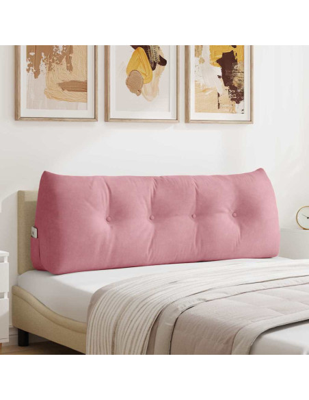 Cuscino per Schiena Rosa 140 x 24 x 50 cm Velluto