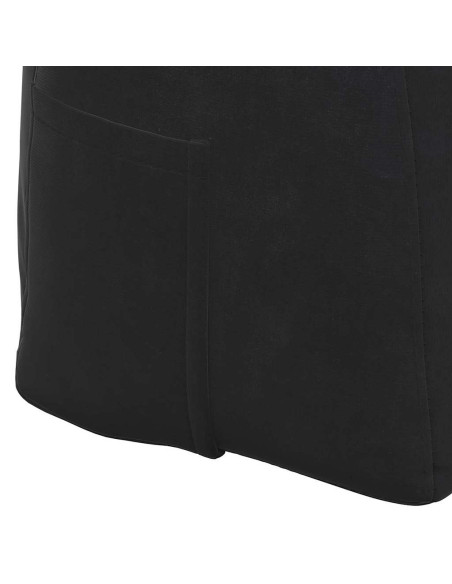 Cuscino per Schiena Nero 140 x 24 x 50 cm Velluto