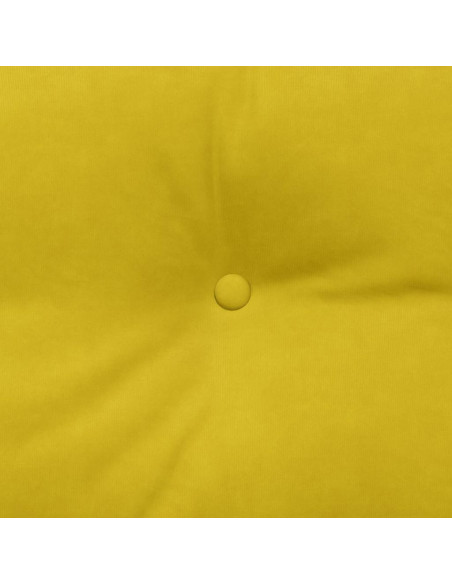 Cuscino per Schiena Giallo 140 x 24 x 50 cm Velluto
