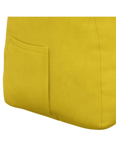 Cuscino per Schiena Giallo 140 x 24 x 50 cm Velluto