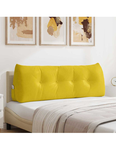 Cuscino per Schiena Giallo 140 x 24 x 50 cm Velluto