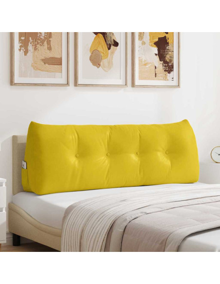 Cuscino per Schiena Giallo 140 x 24 x 50 cm Velluto