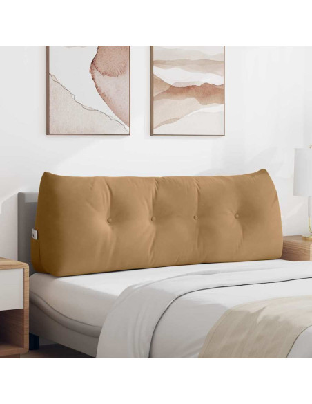 Cuscino per Schiena Marrone 140 x 24 x 50 cm Velluto