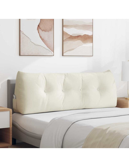Cuscino per Schiena Crema 140 x 24 x 50 cm Velluto