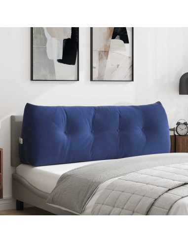 Cuscino per Schiena Blu Polizia 140 x 24 x 50 cm Velluto