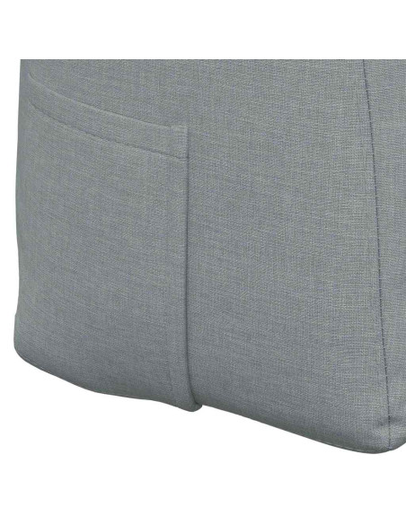 Cuscino per Schiena Grigio chiaro 160 x 24 x 50 cm Tessuto