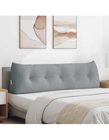 Cuscino per Schiena Grigio chiaro 160 x 24 x 50 cm Tessuto