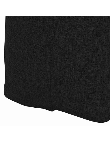 Cuscino per Schiena Nero 160 x 24 x 50 cm Tessuto