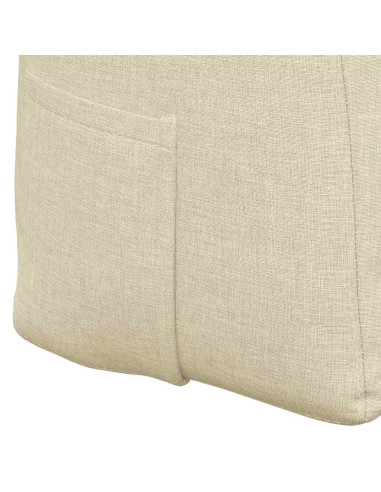 Cuscino per Schiena Crema 160 x 24 x 50 cm Tessuto