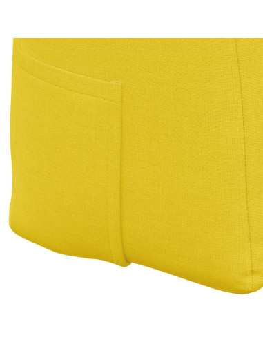 Cuscino per Schiena Giallo Chiaro 160 x 24 x 50 cm Tessuto