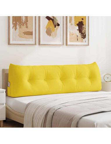 Cuscino per Schiena Giallo Chiaro 160 x 24 x 50 cm Tessuto