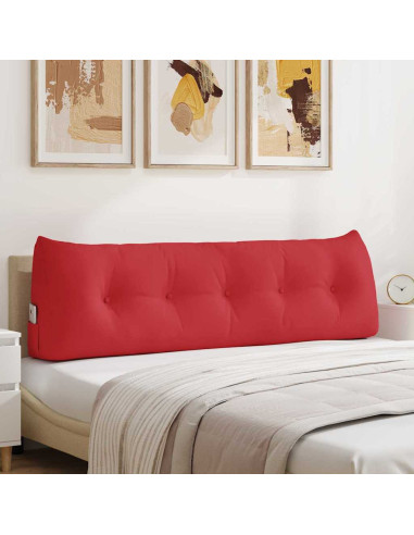 Cuscino per Schiena Rosso 160 x 24 x 50 cm Tessuto