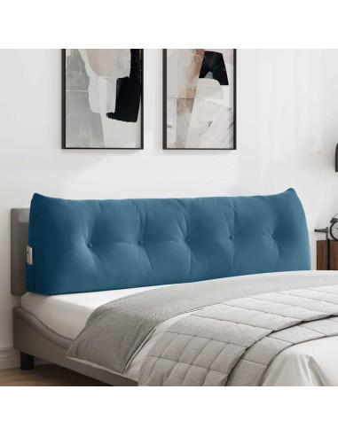 Cuscino per Schiena Blu 160 x 24 x 50 cm Velluto