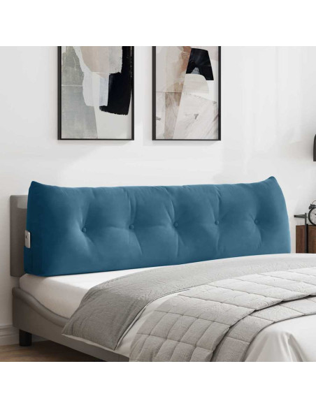Cuscino per Schiena Blu 160 x 24 x 50 cm Velluto
