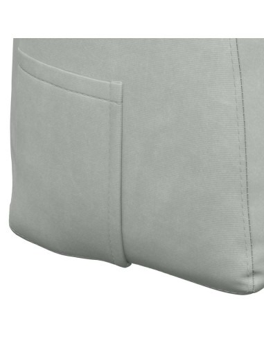 Cuscino per Schiena Grigio chiaro 160 x 24 x 50 cm Velluto