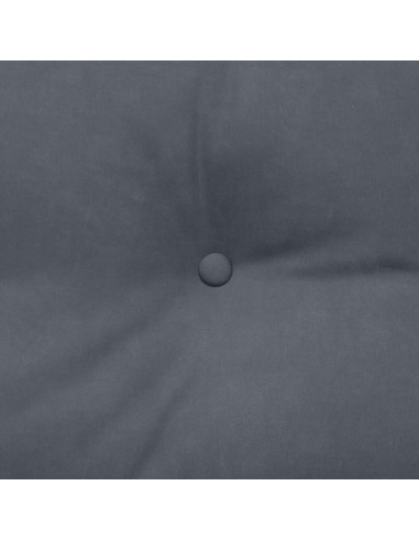 Cuscino per Schiena Grigio scuro 160 x 24 x 50 cm Velluto