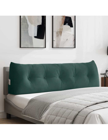 Cuscino per Schiena Verde Scuro 160 x 24 x 50 cm Velluto