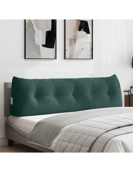 Cuscino per Schiena Verde Scuro 160 x 24 x 50 cm Velluto