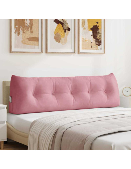 Cuscino per Schiena Rosa 160 x 24 x 50 cm Velluto