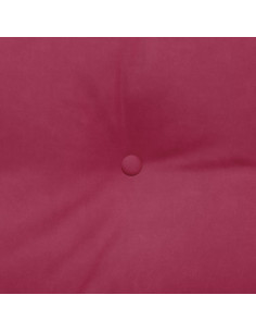 Cuscino per Schiena Rosso Vino 160 x 24 x 50 cm Velluto 2