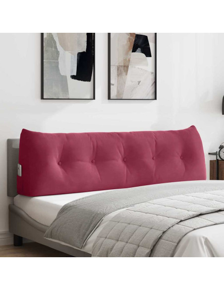 Cuscino per Schiena Rosso Vino 160 x 24 x 50 cm Velluto