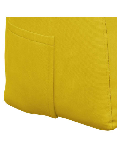 Cuscino per Schiena Giallo 160 x 24 x 50 cm Velluto