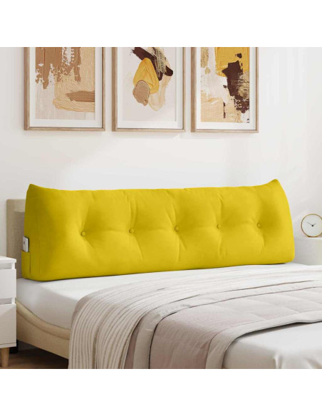 Cuscino per Schiena Giallo 160 x 24 x 50 cm Velluto