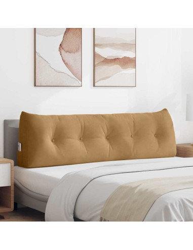 Cuscino per Schiena Marrone 160 x 24 x 50 cm Velluto