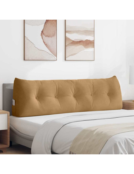 Cuscino per Schiena Marrone 160 x 24 x 50 cm Velluto