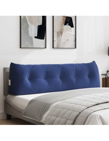 Cuscino per Schiena Blu Polizia 160 x 24 x 50 cm Velluto