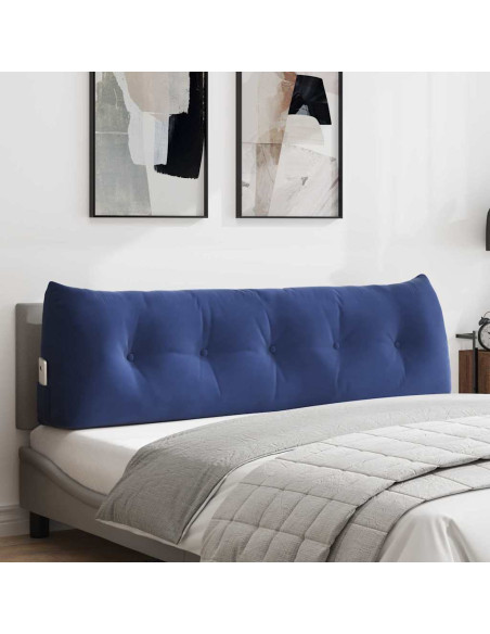 Cuscino per Schiena Blu Polizia 160 x 24 x 50 cm Velluto