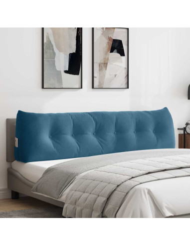 Cuscino per Schiena Blu 180 x 24 x 50 cm Velluto